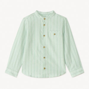 Chemise manches longues rayée col mao pour garçon 