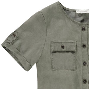 Fluïde combishort met zakken voor meisjes 