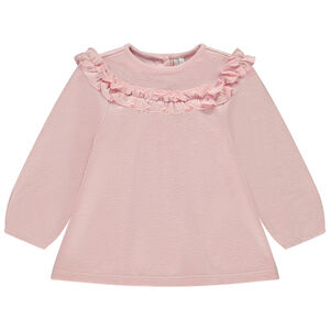 Lange mouwen gebreide tuniek met ruche voor meisjes 