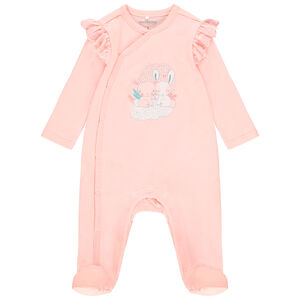 Katoenen babyonesie met konijnenprint voor meisjes 