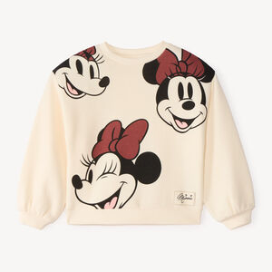 Sweatshirt meisje met Minnie Disney-print 