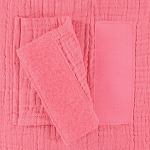 Rond decoratiekussen in modulair katoenen gaze, te gebruiken als bed- of boxomranding 