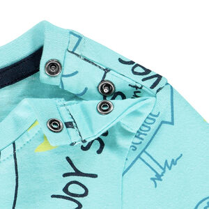 T-shirt met korte mouwen en fantasieprint voor baby