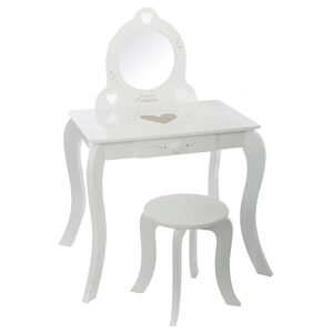 Coiffeuse avec tabouret - Blanc  