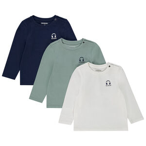 Lot de 3 t-shirts manches longues print casque pour bébé garçon 