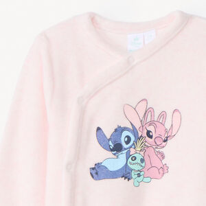 Pyjama in fluweel Stitch & Angel Disney voor babymeisje 