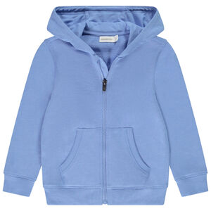 Gemoltonneerd vest met kap en buidelzak voor jongens 