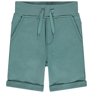 Bermuda in effen molleton met elastische taille jongens 