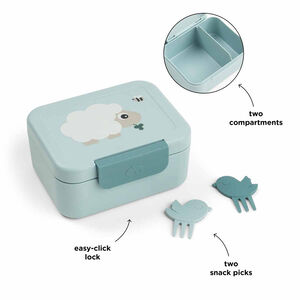 Snackbox met snackprikkers Tiny Farm Blauw 