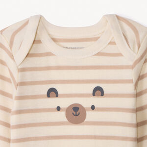 Set van 5 lange mouwen rompers met berenmotief voor baby's 
