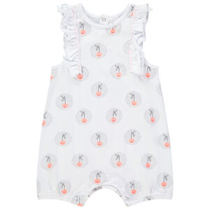 Kort kruippakje met kersen all-over voor babymeisjes 