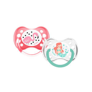 Lot de 2 sucettes en silicone 6M+ (modèle aléatoire) 