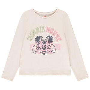 Langarm T-shirt Minnie Disney voor meisjes met bouclettes 