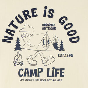 Langarm T-shirt voor jongens met borduursel "Camp Life 