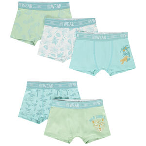 Set van 5 boxershorts met jungle motief voor jongen 