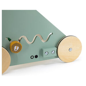 Houten dieren activiteiten duw- en loopwagen   