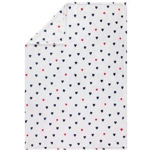 Couverture en sherpa à coeurs all-over 