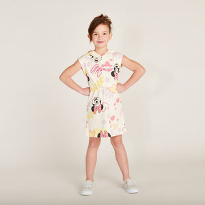 Robe manches courtes à capuche Minnie Disney pour fille 