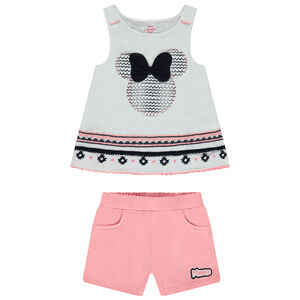 Ensemble débardeur fantaisie Minnie Disney avec broderies + short pour fille 
