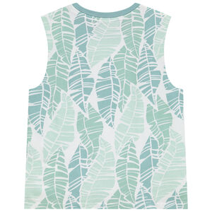 Tanktop met bladerenprint jongens 