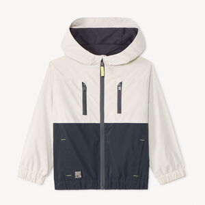 Kleurblok effect windjack met capuchon voor jongens 