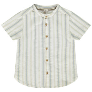 Korte mouwen hemd met mao kraag voor baby jongen 