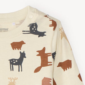 T-shirt met lange mouwen voor baby jongens met dierenprint 