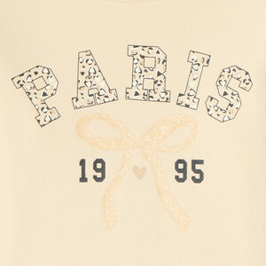 Glitter print fleece sweatshirt for girls 