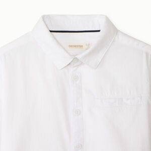 Chemise manches longues unie à cravate garçon 