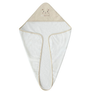 Cape de bain en éponge Mon Petit Chat beige 