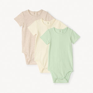 Set van 3 effen kortebloesjes voor jongens. 