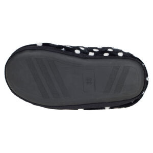 Chaussons forme bottines en fausse fourrure à pois 