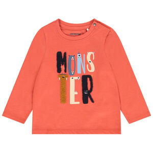 T-shirt manches longues en jersey avec broderie bouclette pour bébé garçon 