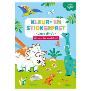 Boek NL Kleur- en stickerpret Lieve Dino’s +3J 