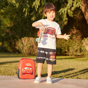 T-shirt manches courtes print lenticulaire Flash McQueen Disney - Pixar pour garçon 