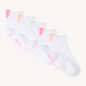 Lot de 5 paires de chaussettes à languettes cœur pour fille 