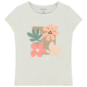 T-shirt manches courtes fantaisie pailletée pour fille 