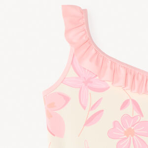 Eénpiece badpak met asymmetrische straps en bloemenprint voor meisjes 