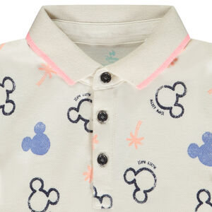 Poloshirt met korte mouwen bedrukt met Mickey Disney voor babyjongen 
