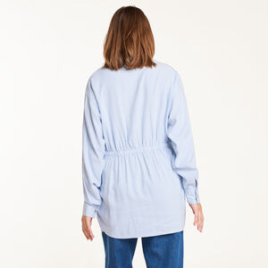 Langarmige gestreepte zwangerschapsblouse 
