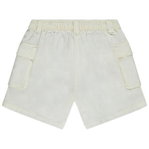 Short en toile à poches et taille élastiquée fille 