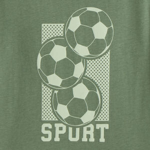 T-shirt met lange mouwen sportprint voor jongens 