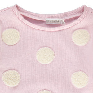 Pull en tricot imprimé en relief fantaisie fille 