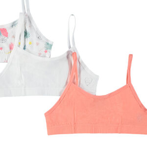 Lot de 3 brassières en jersey fille 