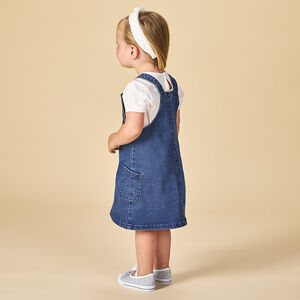 Overgooier jurk in jeans voor meisjes 