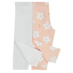 Lot de 2 leggings courts fantaisie fille 
