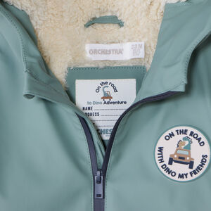 Leuke rubberen parka met capuchon voor baby jongens 
