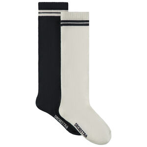 Set van 2 paren hoge sokken voor meisjes 