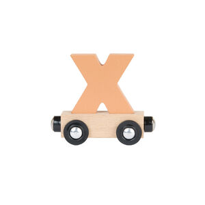 Houten wagen met de letter "X" - bruin 