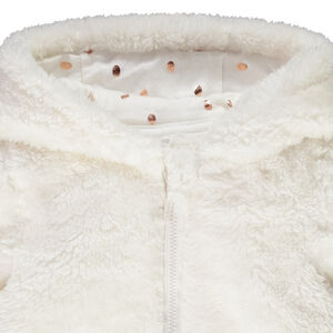 Gilet fleece met kap in sherpa voor baby meisje 